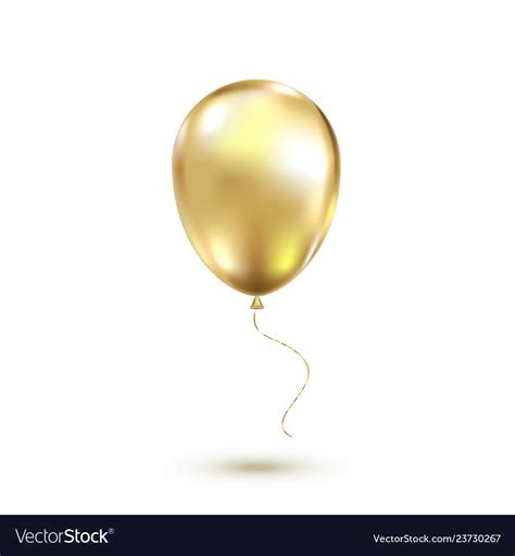 Golden balloon Royalty Free Vector Image - VectorStock