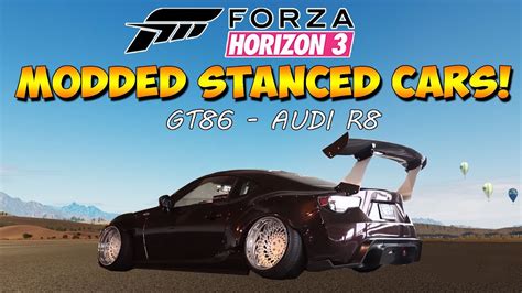 Forza Horizon 3 - MODDED STANCED TUNER CARS! - Dev mods - YouTube