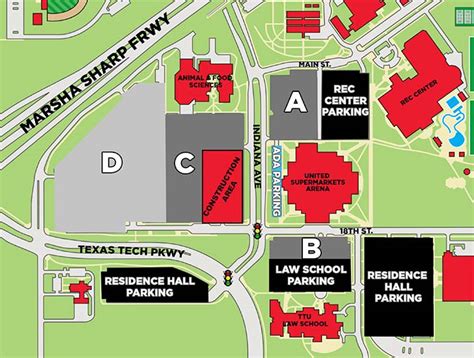 Texas Tech Campus Map 2019