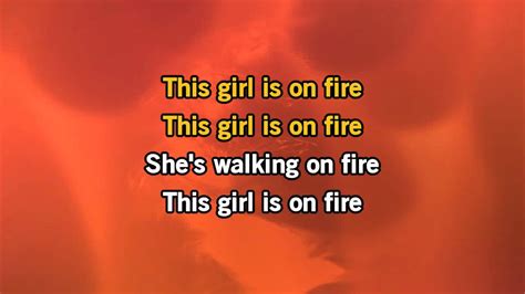 Girl On Fire (Inferno Version) Karaoke - YouTube