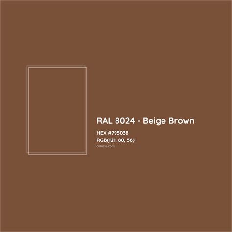 About RAL 8024 - Beige Brown Color - Color codes, similar colors and paints - colorxs.com