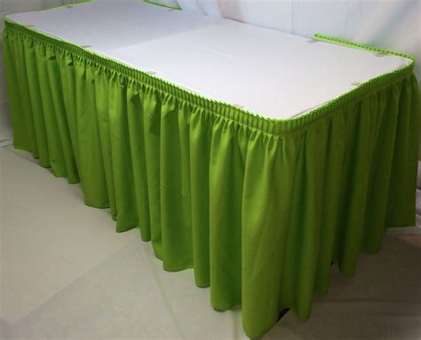 14' POLYESTER PLEATED TABLE SKIRT skirting Trade show Wedding Apple Green" - Walmart.com