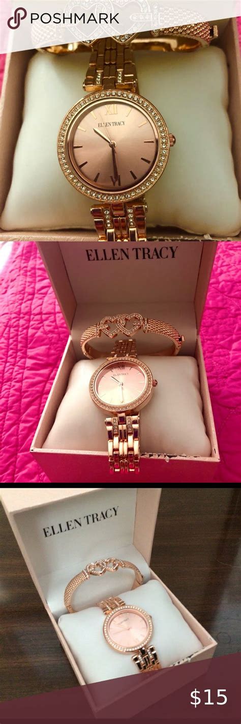 ELLEN TRACY watch & bracelet ROSE GOLD | Ellen tracy, Bracelet watch, Tracy