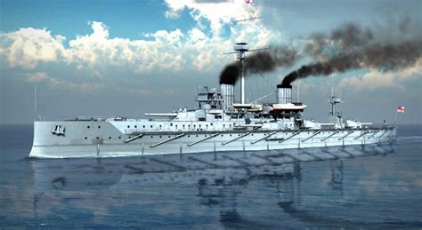 Battleship (HMS Dreadnought, 1906) - 3D scene - Mozaik Digital Education and Learning