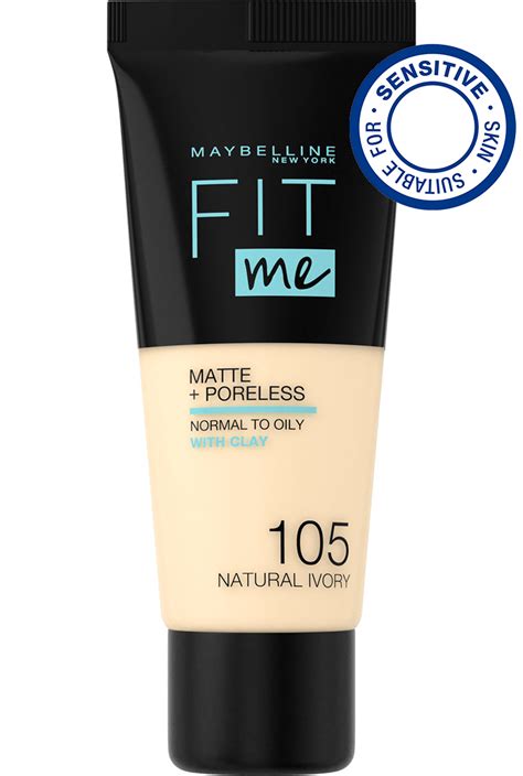 Maybelline Fit Me Matte & Poreless Foundation Natural Ivory 30 ml - MEDS.se