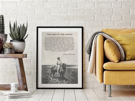 Man in the Arena by Theodore Roosevelt Poster Print - Etsy