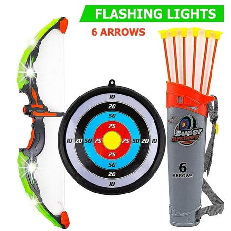 Toysery Bow and Arrow for Kids with LED Flash Lights - Archery Bow with ...