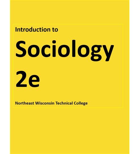 Introduction to Sociology 2e – Simple Book Publishing