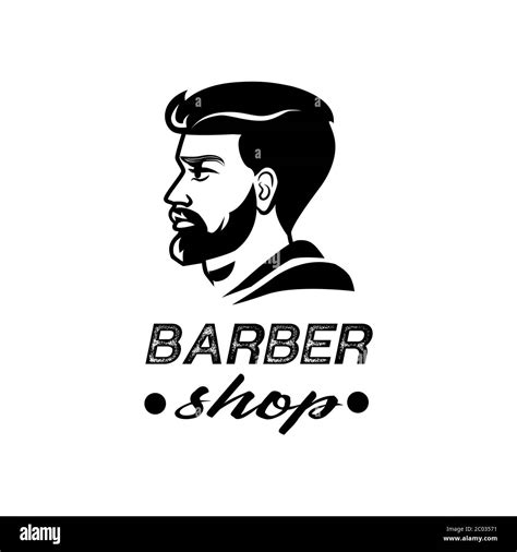 Barber Shop Logo. Black and white isolated vector Stock Vector Image & Art - Alamy