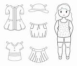 Paper Doll For Coloring Pages sketch template