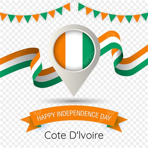 La Côte D'ivoire Le Jour De L'indépendance Avec Les Pays épinglette Du Drapeau Illustration ...