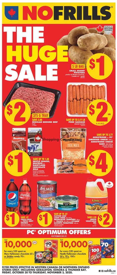 No Frills Canada, flyer - (The Huge Sale - West): October 30 - November 5, 2020 | Shopping Canada