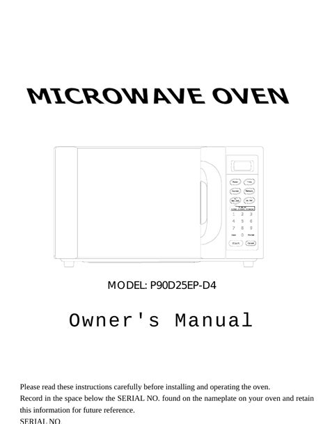 Galanz 9035 Microwave Oven User Manual UHW9035