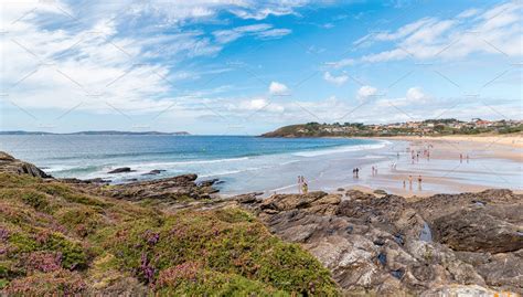 Summer beach in galicia spain containing sea, coast, and beach | High-Quality Nature Stock ...