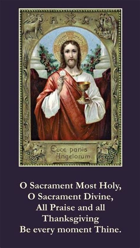 Oh Sacrament Most Holy | Sacrament, Eucharist, Catholic