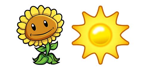 Plants vs. Zombies Sunflower and Sun cursor – Custom Cursor