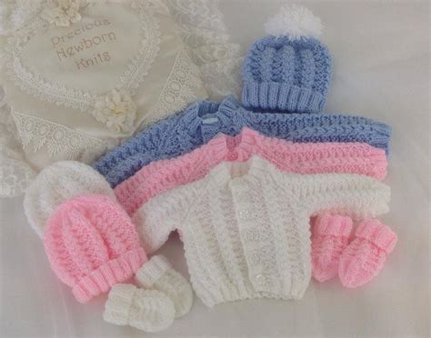 Pattern 54 Babies Cosy Cardigan Set - Sizes: Early Baby & 0-3 Months ...