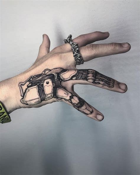 Mechanical Hand Tattoo