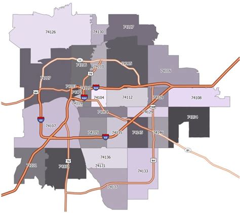 Tulsa Zip Code Map - GIS Geography