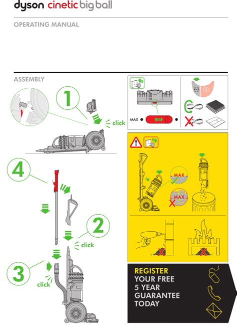 Dyson Cinetic Big Ball Operating Manual 1003162 User