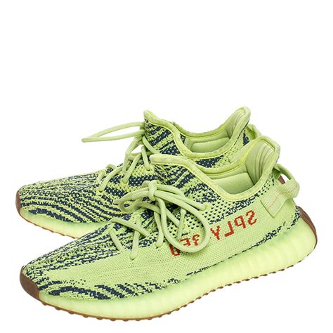 Yeezy X Adidas Green Cotton Knit 350 V2 Sneakers Size 42 Yeezy | TLC