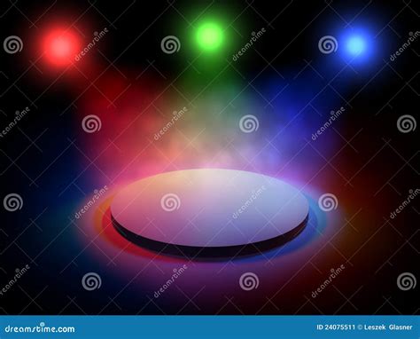 3d Stage Lights, Black Background Stock Image - Image: 24075511