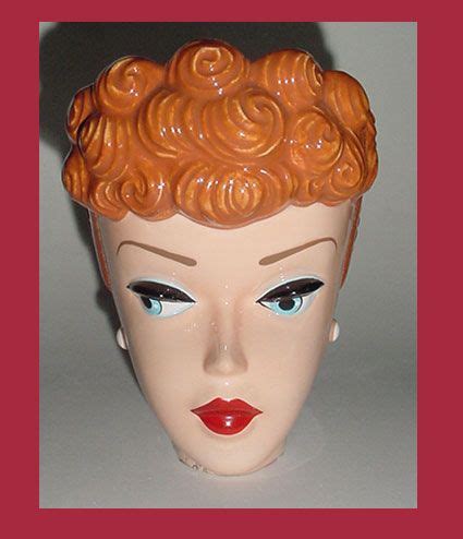 Barbie head Mug, put out in 1994 by Mattel for Enesco Corp..a red Head, she is referred to as ...