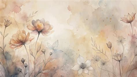 Premium Vector | Beautiful wildflower watercolor background