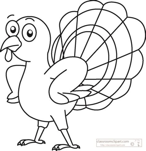 Animals Black and White Outline Clipart - thanksgiving-turkey-black-white-outline-clipart ...