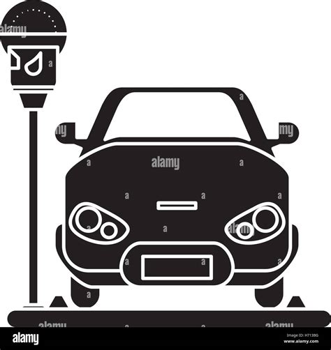 Car vehicle and parking meter design Stock Vector Image & Art - Alamy