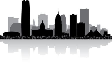 Oklahoma city skyline silhouette Royalty Free Vector Image