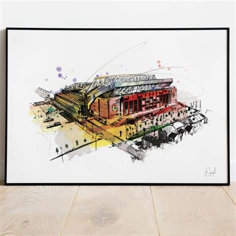 Liverpool FC Anfield Art Print Illustration Drawing - Etsy