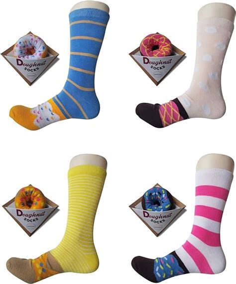 Amazon.com: Hipsoxx Donut Socks - Funky Socks Women and Men – Comfortable and Breathable (Lemon ...