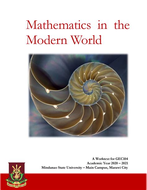 Math in modern world - Lecture notes 1 - Mathematics in the Modern World A Worktext for GEC ...