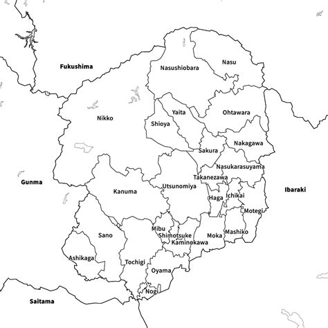 Map of Tochigi prefecture | Map-It