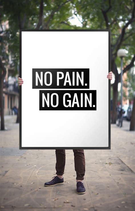 Motivational Quote No Pain No Gain Printable