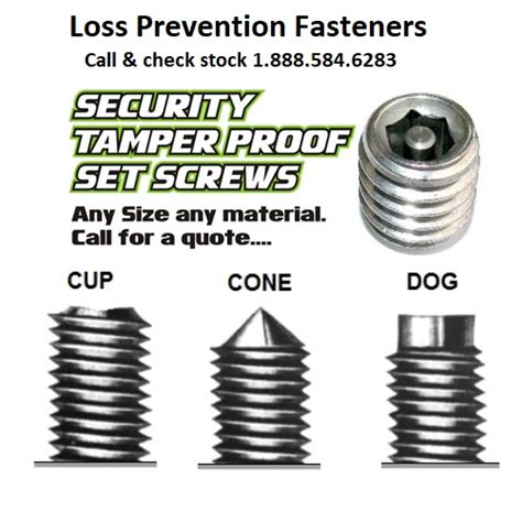 Set Screw Types