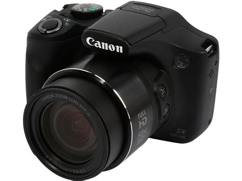 Canon SX530 HS Black 16 MP 50X Optical Zoom Wide Angle High-End, Advanced Digital Camera ...