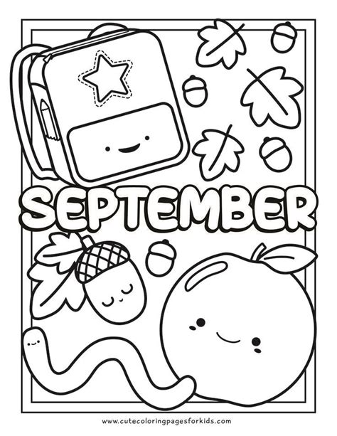 Cute September Coloring Pages for Kids: Free PDF Printable | Preschool coloring pages ...