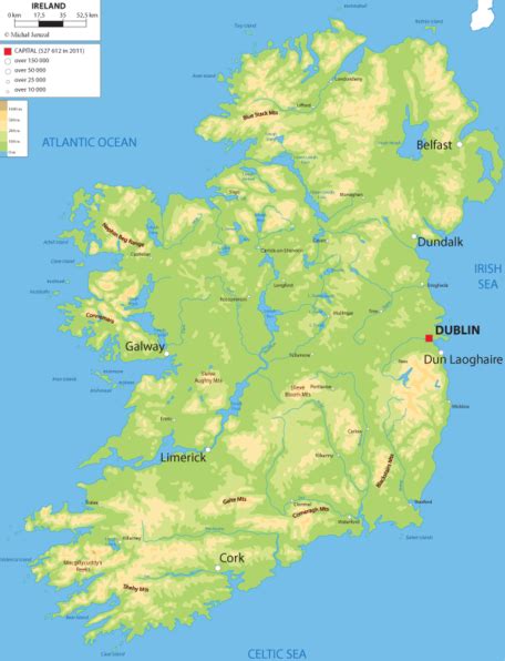 Ireland - Physical Map Vector Free Free Vector Download | FreeImages