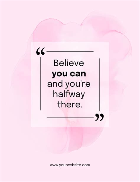 Pink Pastel Motivational Quote Poster - Venngage