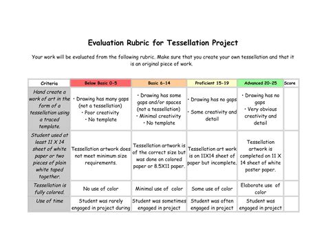 Free Printable Rubric Templates [Word, Excel, PDF] Grading & Scoring