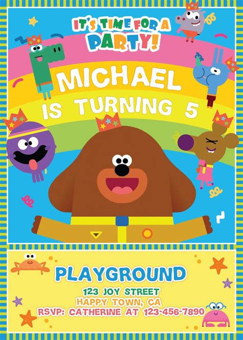 Hey Duggee Birthday Party | Hey Duggee Invitation Printable | Hey ...