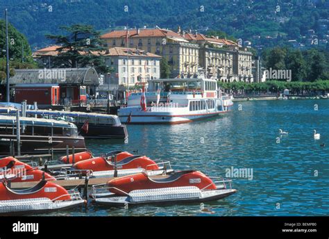 Paddleboats, Excursion Boats, Lugano Lake, Lugano, Ticino, Switzerland Stock Photo - Alamy