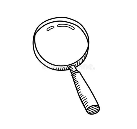 Magnifying Glass doodle. A hand drawn vector doodle illustration of a ...