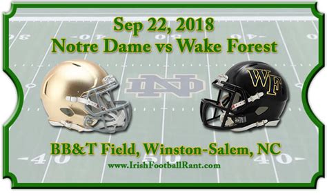 Notre Dame Fighting Irish vs Wake Forest Demon Deacons Football Tickets | Irish Football Rant