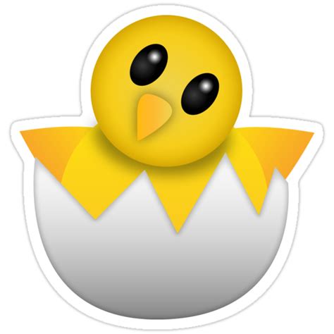 "Hatching baby chick Emoji" Stickers by DCornel | Redbubble