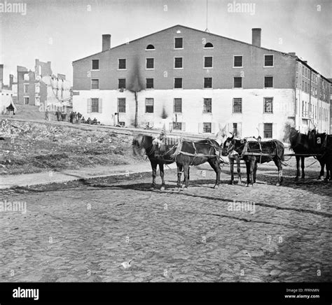 CIVIL WAR: LIBBY PRISON. /nThe Confederate Libby Prison at Richmond, Virginia. Photographed in ...