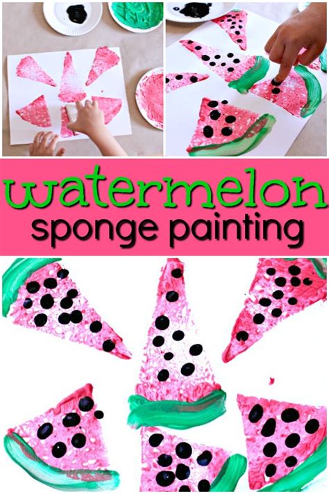 Watermelon Sponge Painting - Fantastic Fun & Learning