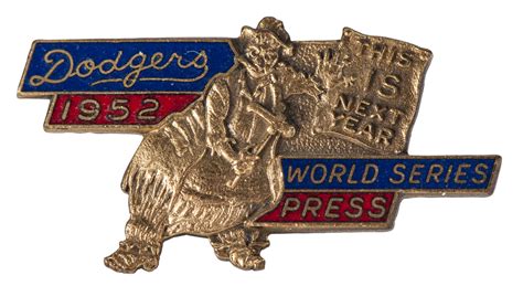 Lot Detail - 1952 Brooklyn Dodgers World Series Press Pin